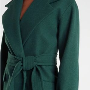 Express Belted Faux Wool Wrap Coat New!